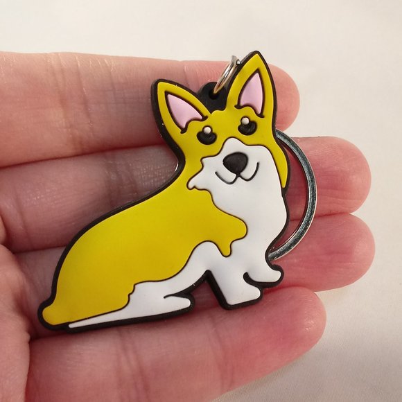 Kristy's Jewels Other - Golden Tan Corgi Dog Silver Keychain Key Ring Christmas Stocking Party Gift